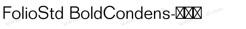 FolioStd BoldCondens字体转换